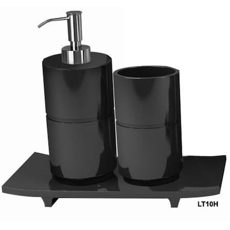 Nu Steel Tatara Group  LT10H Loft Collection Amenity Tray - Black Resin -pack of 3 LT10H